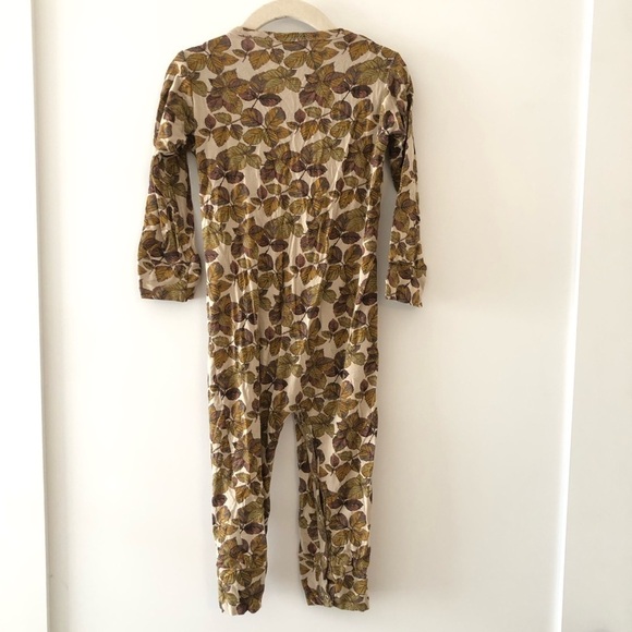 Kate Quinn Brown Green Leaves Bamboo Viscose Jumpsuit 2T - Picture 2 of 9